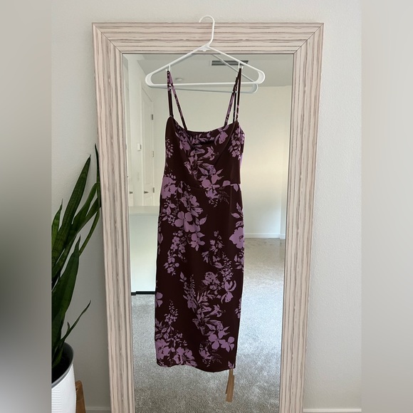 Reformation Oaklie Silk Dress - Kiana - Size 0 - Picture 5 of 7